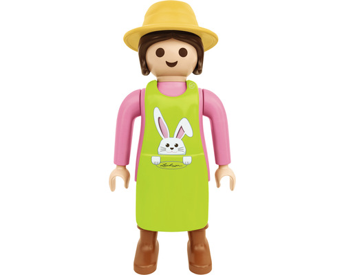 Figurka ženy s kloboukem a zástěrou