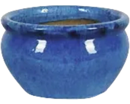 Modrý keramický květináč