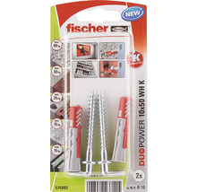 Hmoždinka Fischer DuoPower 10x50 WH K, 2 kusy, v balení