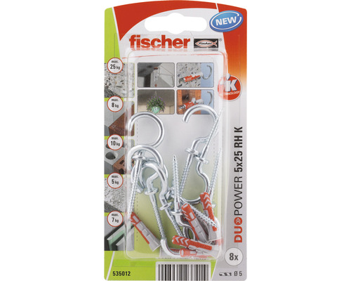 Hmoždinka Fischer DUOPOWER 5x25 RHKNV, blistr