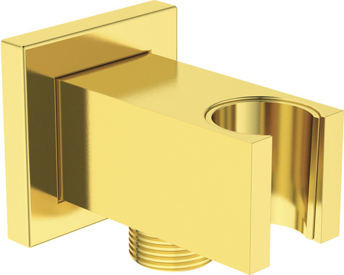 Podomítkový vývod s držákem na sprchu Ideal Standard Idealrain Atelier 1/2" hranatý brush gold BC771A2