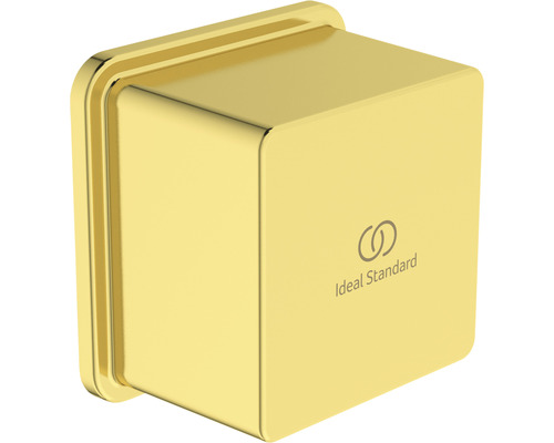 Podomítkový vývod Ideal Standard Idealrain Atelier 1/2" brushed gold BC772A2 Logo Ideal Standard na hranaté bidetové přípojce