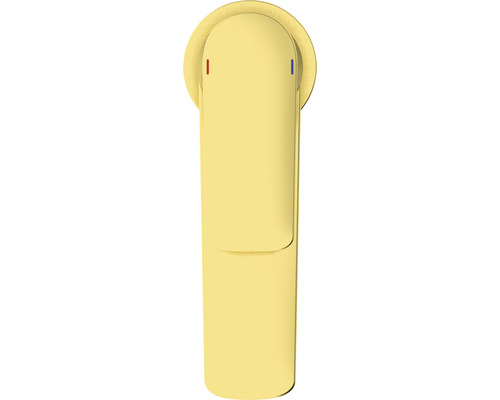 Žlutá jednopáková baterie s ukazatelem teploty