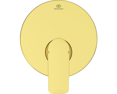 Logo Ideal Standard na kulaté krycí desce baterie s pákou