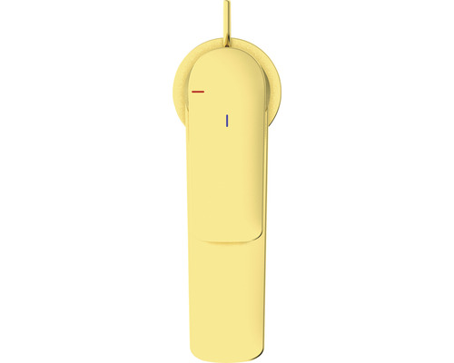 Umyvadlová baterie s označením pro studenou a teplou vodu