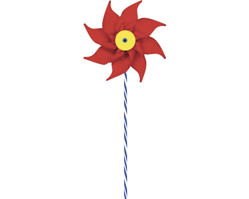 Červený větrník s tyčí