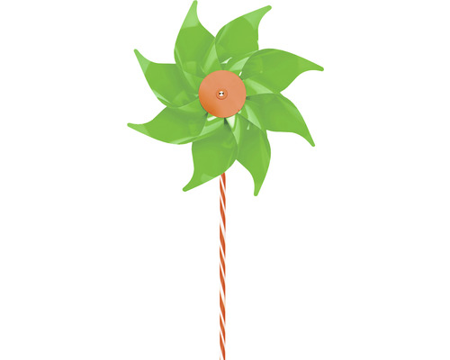 Větrník s osmi lopatkami a pruhovanou tyčí