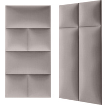 Dva čalouněné stěnové panely v různých provedeních