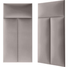 Dva čalouněné nástěnné panely do ložnice