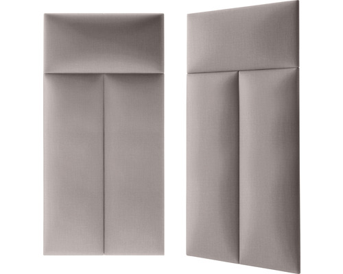 Dva čalouněné nástěnné panely do ložnice