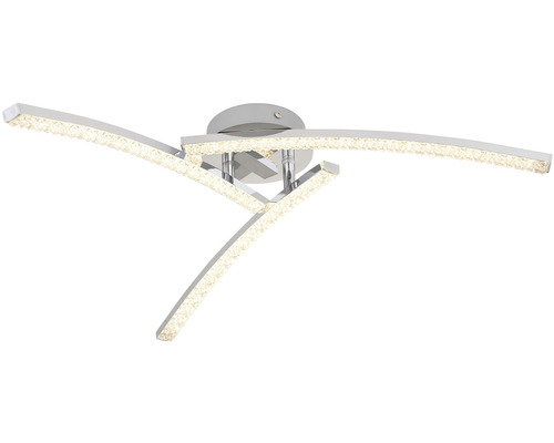 LED stropní svítidlo Globo 67169-18IP Jules IP44 18 W 1100 lm 2700-6000 K chrom Moderní stropní svítidlo s křišťálovými ozdobami do interiéru