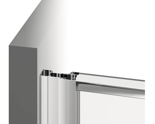 Detailní pohled na hliníkový okenní rám.