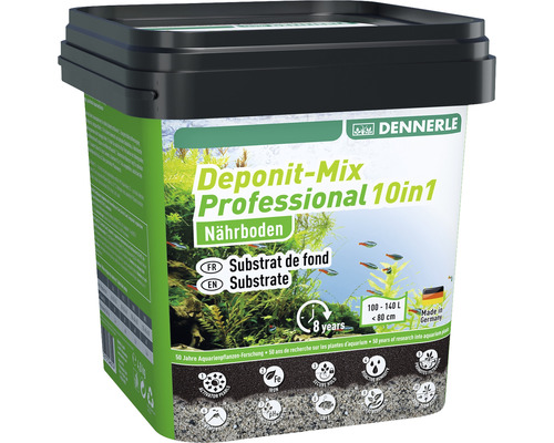 Substrát výživový DENERLE Deponit mix Professional 10in1 4,8 kg Dennerle Deponit-Mix Professional 10v1 živný substrát v kbelíku