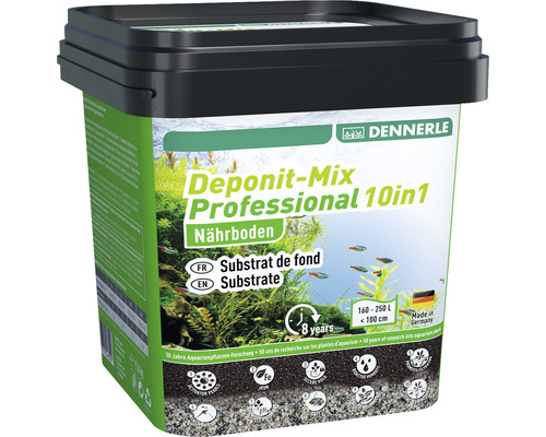 Substrát výživový DENERLE Deponit mix Professional 10in1 9,6 kg Dennerle Deponit-Mix Professional 10v1 živný substrát v balení