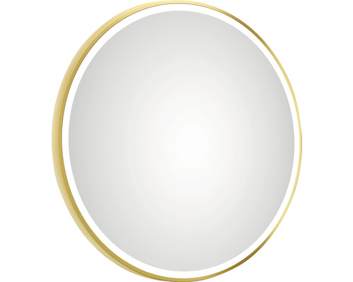 Kulaté LED zrcadlo do koupelny s osvětlením DSK Bronze Circular Ø 80 cm IP 24 Kulaté zrcadlo s rámem