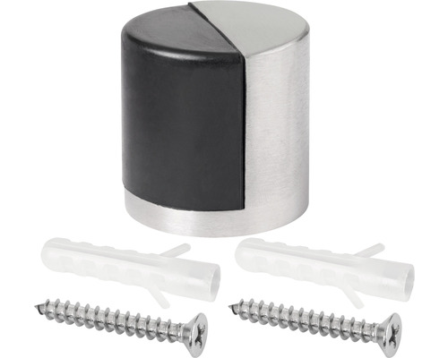 Nerezový dveřní doraz s montážním materiálem