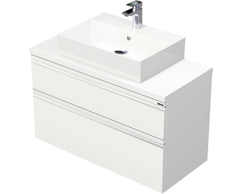 Koupelnová skříňka s umyvadlem Intedoor BRAVE bílá 100 x 74,6 x 46 cm