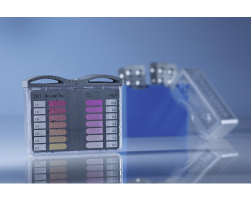 Sada pro testování vody pro určení pH a obsahu kyslíku