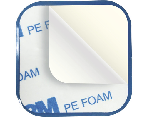 Čtvercová lepicí podložka z PE pěny 3M se snímatelnou ochrannou fólií