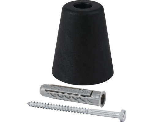 Gumová zarážka dveří s hmoždinkou a šroubem