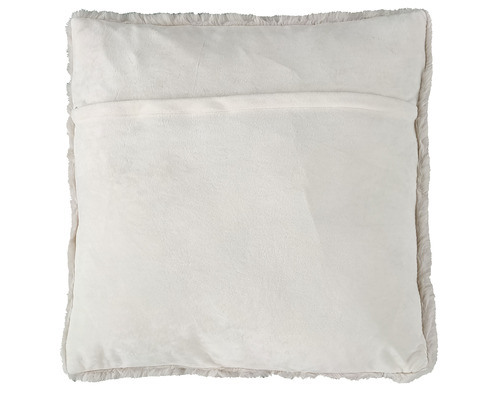 Polštář se zipem a lemem z umělé kožešiny