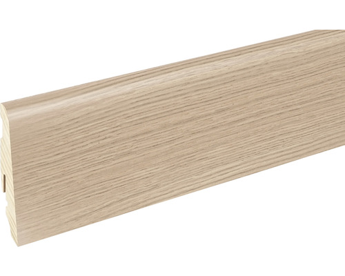 Soklová lišta Skandor dub bílý lakovaný SU60L 19x58x2400 mm Dřevěná soklová lišta