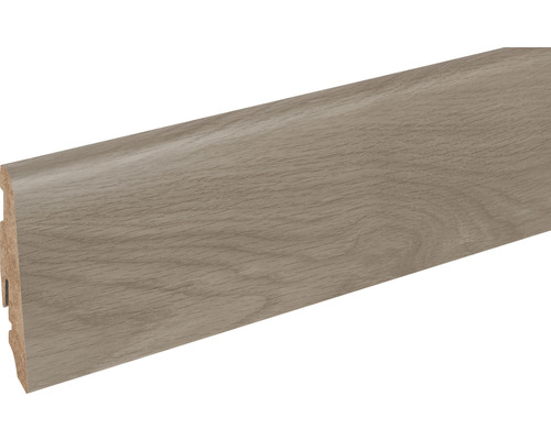 Soklová lišta Skandor dub Chene Gris Clair FU60L 19x58x2400 mm Podlahová lišta z dřevěného materiálu