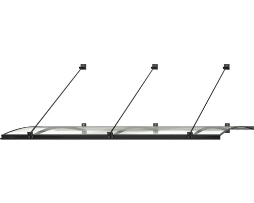 Stříška s transparentním krytem a držáky