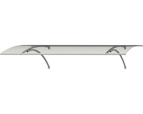 Dveřní stříška s průhlednou střechou a držáky