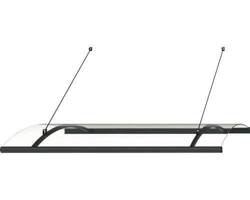 Stříška s průhlednou střechou a zavěšením