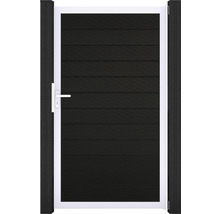 Zahradní branka s vodorovnými lamelami, rukojetí a rámem