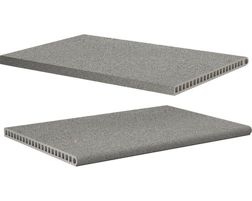 Keramická dlažba 45x75x3 cm Stone Milán Skimmer Gris Dva kamenné obklady s rovným a zaobleným okrajem