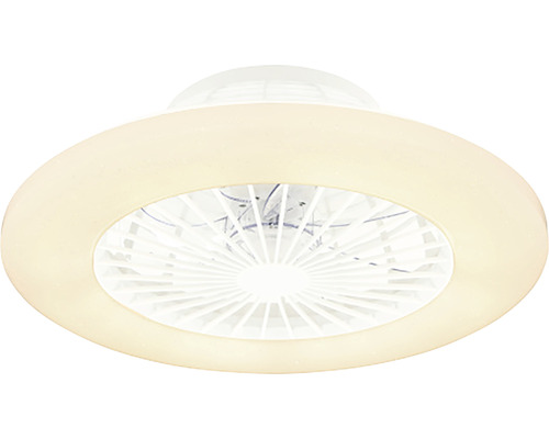 Stropní ventilátor Globo 03628 Travo s osvětlením LED 30W 1700lm 3000-6500K Ø50cm bílý/opal s dálkovým ovládáním