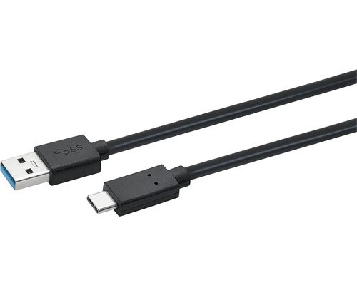 Kabel USB-C 3.1. - USB-A 3.0 1,8 m černý