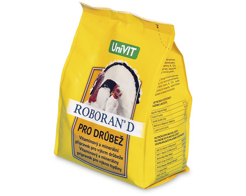 Vitamíny a minerály pro drůbež UniVIT ROBORAN D 1 kg Balení Roboran D vitamínový a minerální přípravek pro drůbež