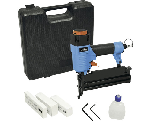 Pneumatická hřebíkovačka s příslušenstvím a transportním kufříkem