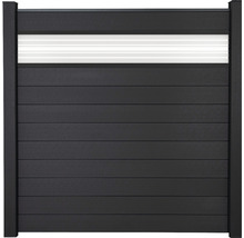 Hliníkový zahradní plot se světelným prvkem