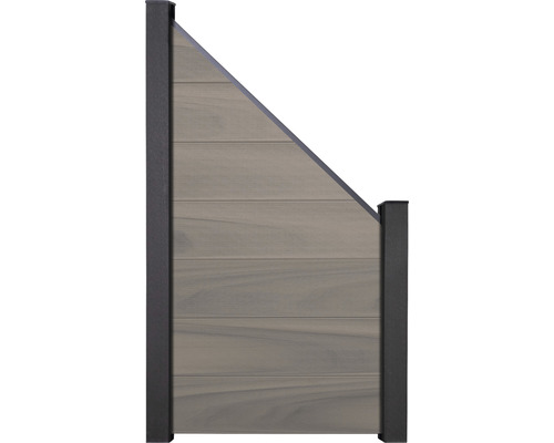 Prvek zahradního plotu z dřeva a kovu