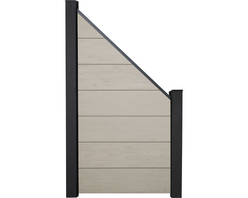 Dílec zahradního plotu z kovu a dřeva