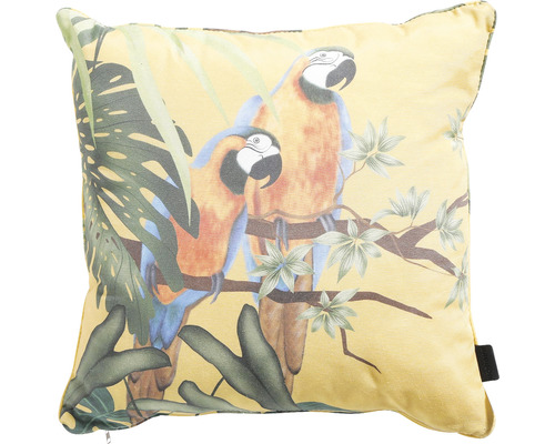 Čtvercový dekorativní polštář se vzorem papoušků