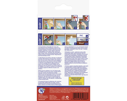 Balení sítě proti hmyzu s montážním návodem pro okna