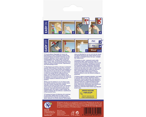 Tesa síť proti hmyzu, návod k montáži