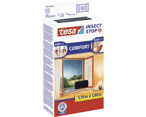 Balení sítě proti hmyzu Tesa Insect Stop Comfort, 1,70 metru krát 1,80 metru