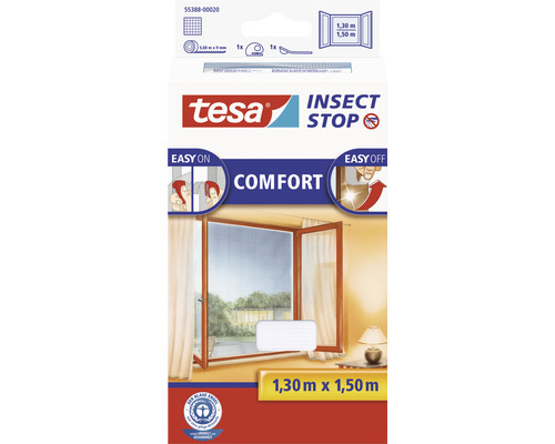 Síť proti hmyzu do okna bílá 130 x 150 cm Tesa Insect Stop Comfort síť proti hmyzu do oken, rozměr 1,30 metru x 1,50 metru