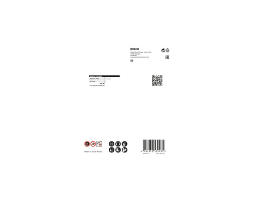 Informace a symboly na obalu produktu Bosch