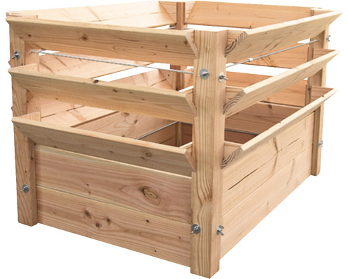Vyvýšený záhon WESTMANN Premium vel. XXL 124 x 91 x 73 cm dřevěný přírodní Dřevěný kompostér do zahrady