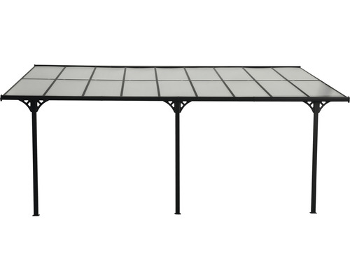 Pavilon s ocelovým rámem a průhlednou střechou