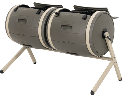 Dvojitý kompostér na rámu pro zahradu