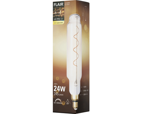 Žárovka FLAIR LED TT75 E27, 4 W, 245 lumenů, nestmívatelná
