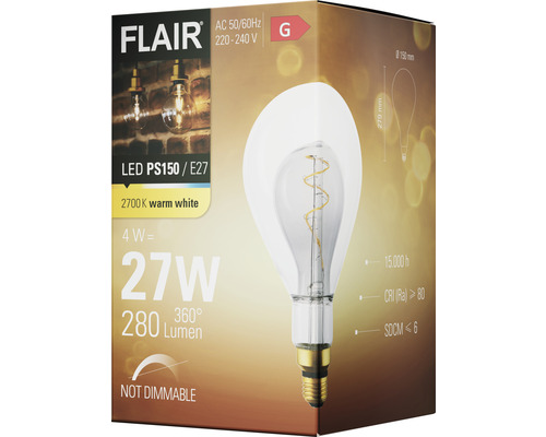 Balení LED žárovky Flair PS150 E27